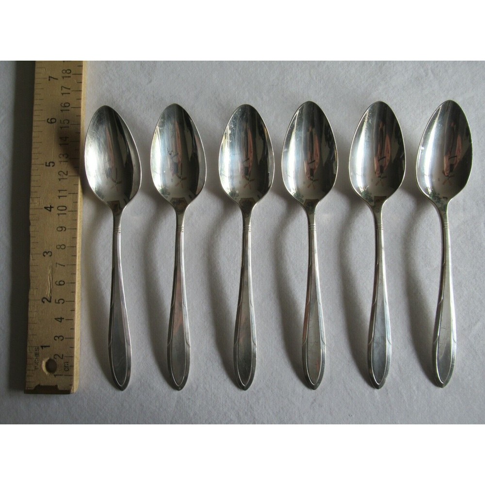 Oneida Nobility Plate REVERIE Silverplate Flatware 1937 Lot 6x Tea Spoon 6.1"